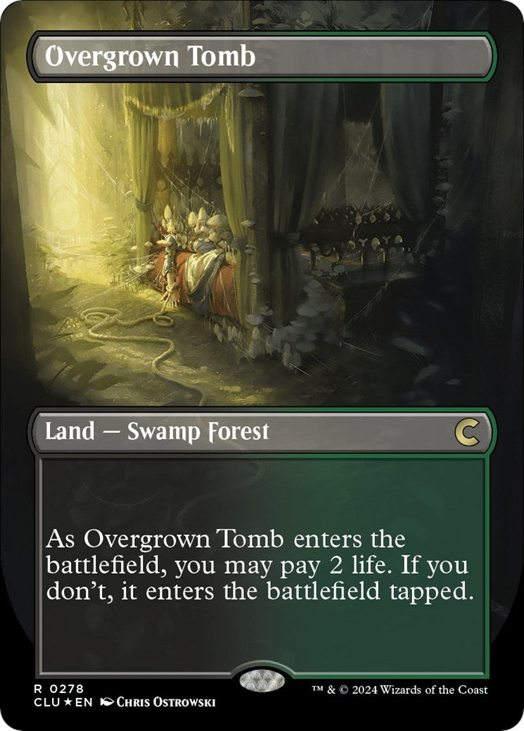 Image for Overgrown Tomb (Borderless) (Ravnica: Clue Edition) (278) - Magic: The Gathering