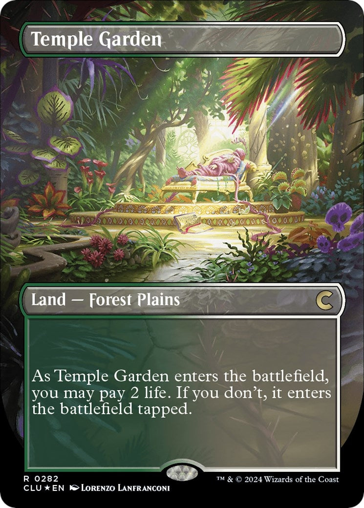 Image for Temple Garden (Borderless) (Ravnica: Clue Edition) (282) - Magic: The Gathering