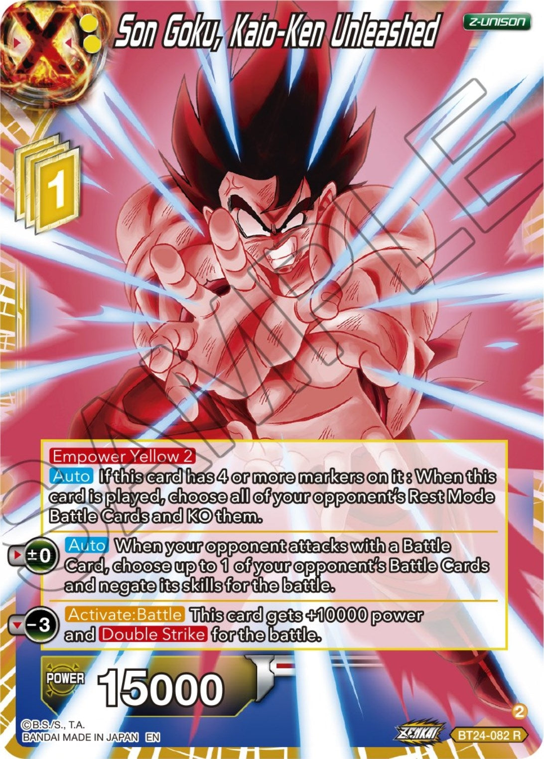 Image for Son Goku, Kaio-Ken Unleashed (Beyond Generations) (BT24-082) - Dragon Ball Super: Masters