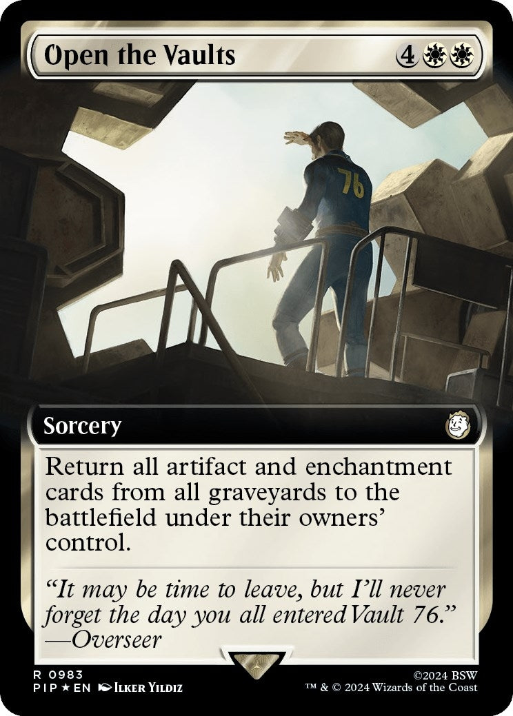 Image for Open the Vaults (Extended Art) (Surge Foil) (Universes Beyond: Fallout) (983) - Magic: The Gathering