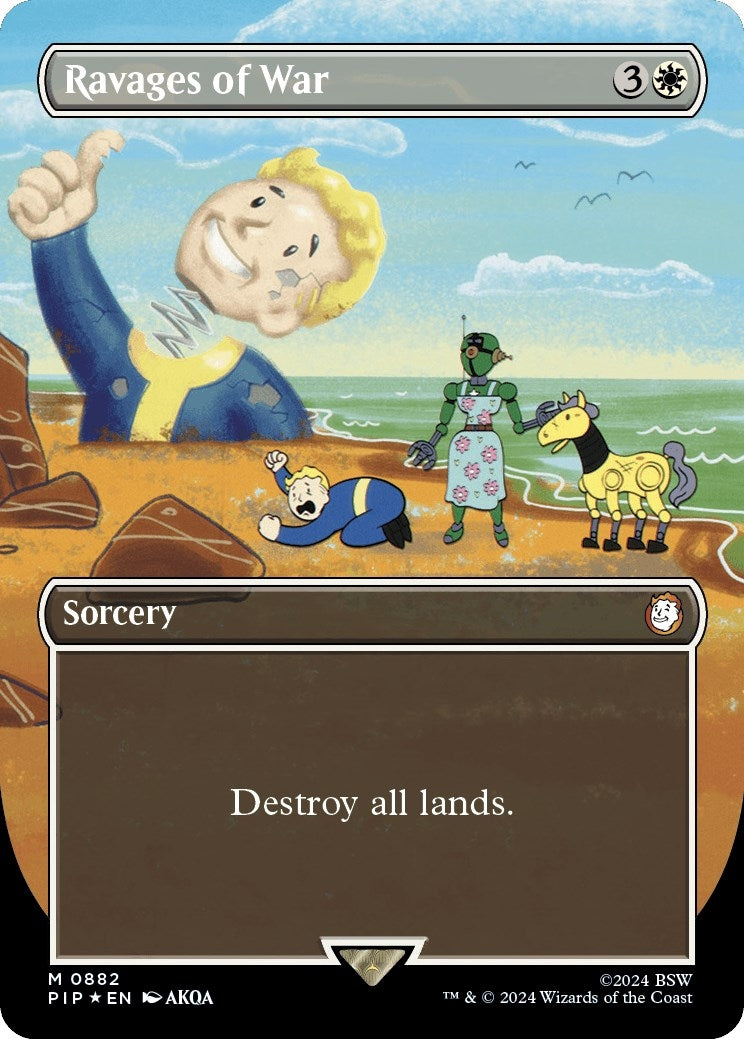 Image for Ravages of War (Borderless) (Surge Foil) (Universes Beyond: Fallout) (882) - Magic: The Gathering