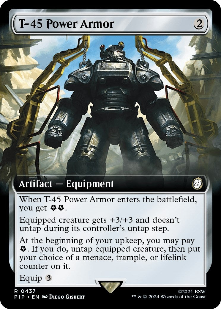 Image for T-45 Power Armor (Extended Art) (Universes Beyond: Fallout) (437) - Magic: The Gathering