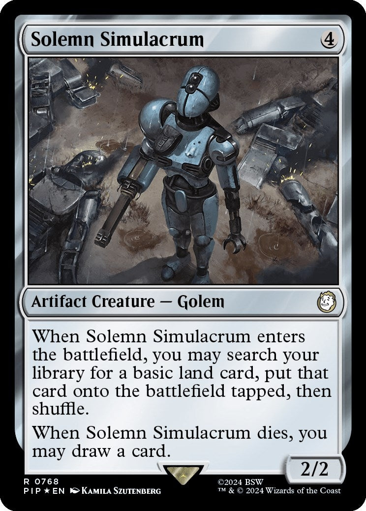 Image for Solemn Simulacrum (Surge Foil) (Universes Beyond: Fallout) (768) - Magic: The Gathering