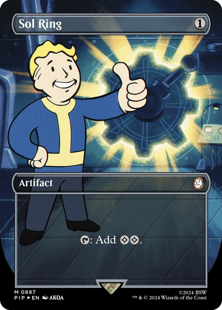 Image for Sol Ring (Borderless) (Surge Foil) (Universes Beyond: Fallout) (887) - Magic: The Gathering