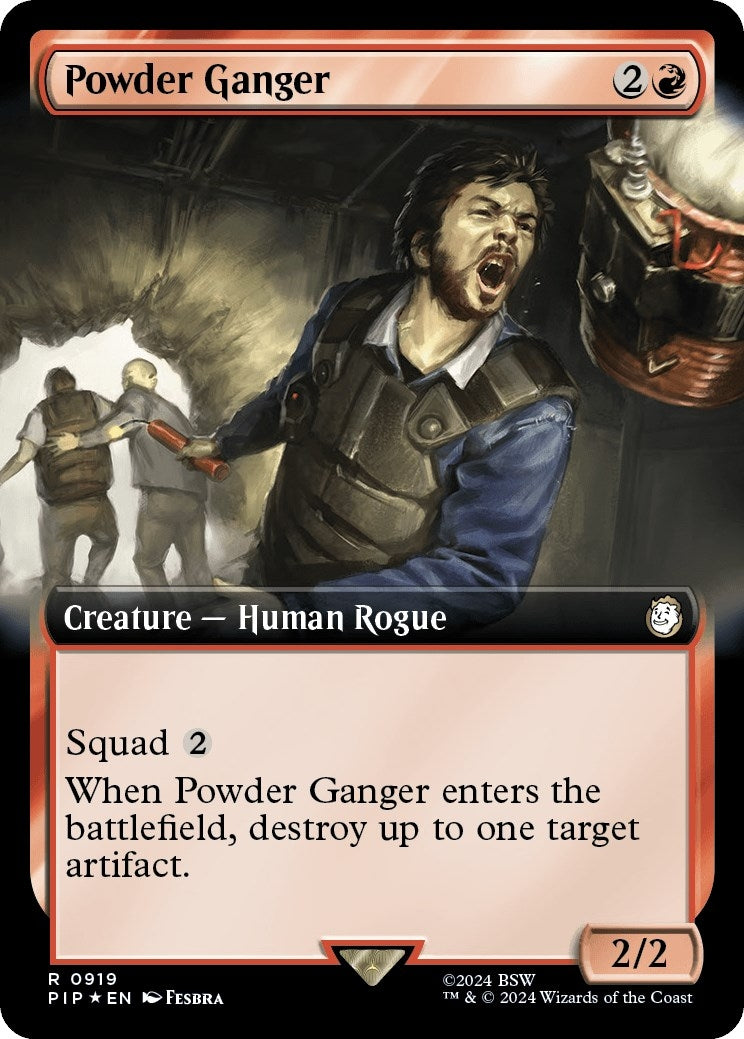 Image for Powder Ganger (Extended Art) (Surge Foil) (Universes Beyond: Fallout) (919) - Magic: The Gathering