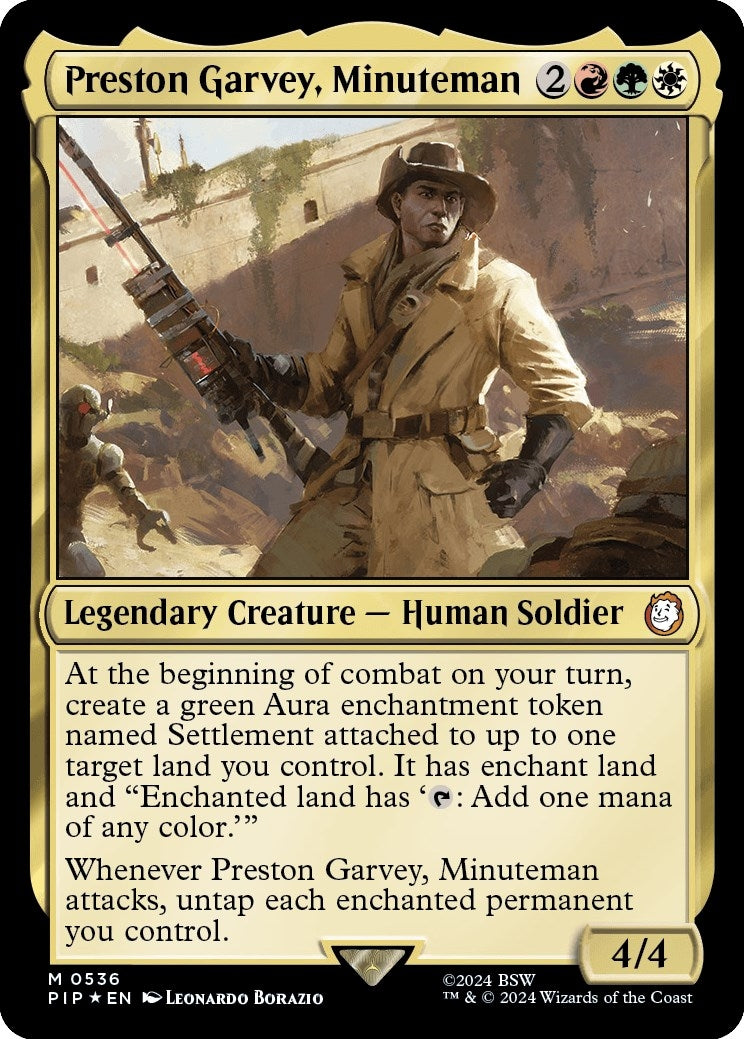Image for Preston Garvey, Minuteman (Surge Foil) (Universes Beyond: Fallout) (536) - Magic: The Gathering