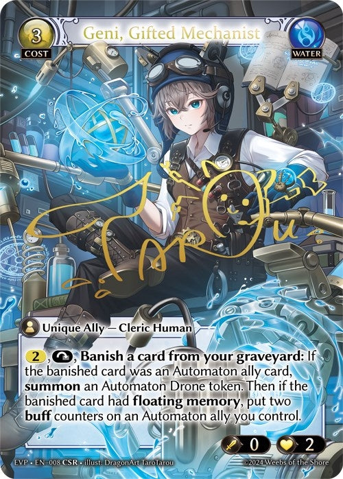 Image for Geni, Gifted Mechanist (Alchemical Revolution Event Pack) (008) - Grand Archive TCG