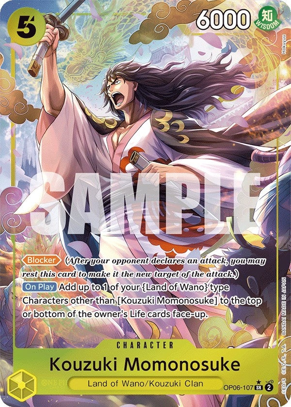 Image for Kouzuki Momonosuke (Alternate Art) (Wings of the Captain) (OP06-107) - One Piece Card Game