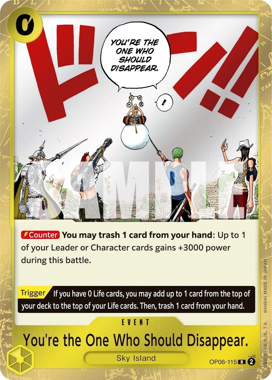 Image for You're the One Who Should Disappear (Wings of the Captain) (OP06-115) - One Piece Card Game
