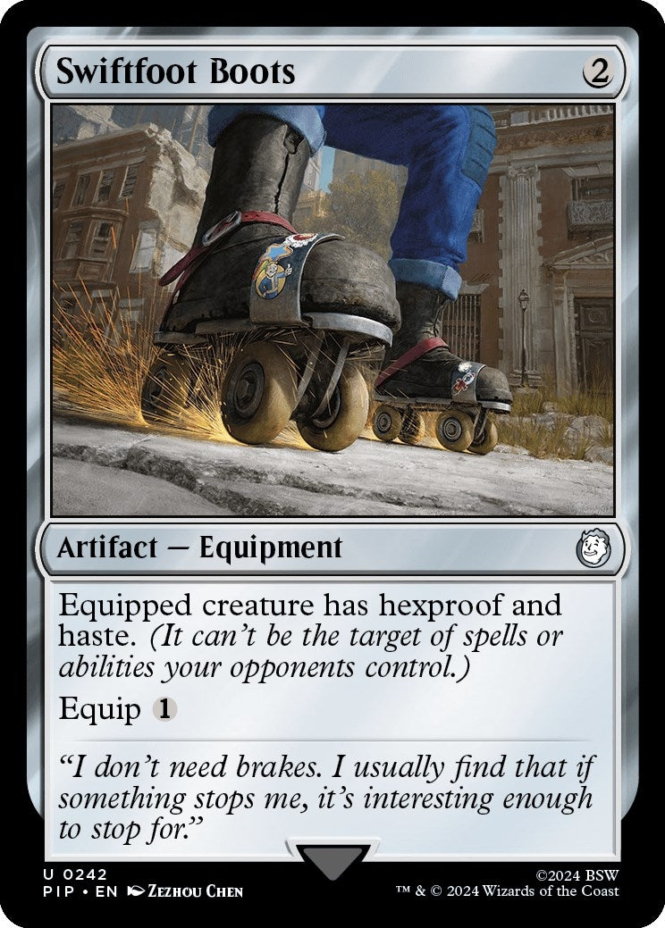 Image for Swiftfoot Boots (Universes Beyond: Fallout) (242) - Magic: The Gathering