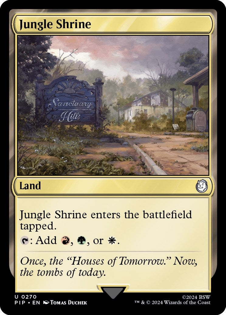 Image for Jungle Shrine (Universes Beyond: Fallout) (270) - Magic: The Gathering