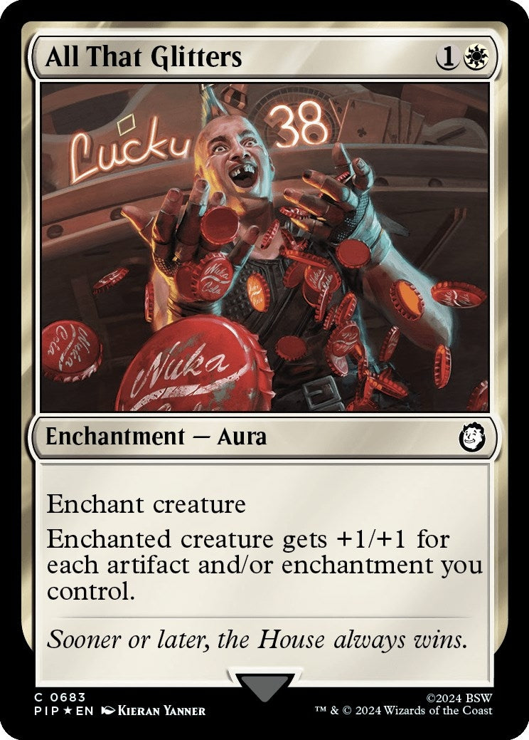 Image for All That Glitters (Surge Foil) (Universes Beyond: Fallout) (683) - Magic: The Gathering