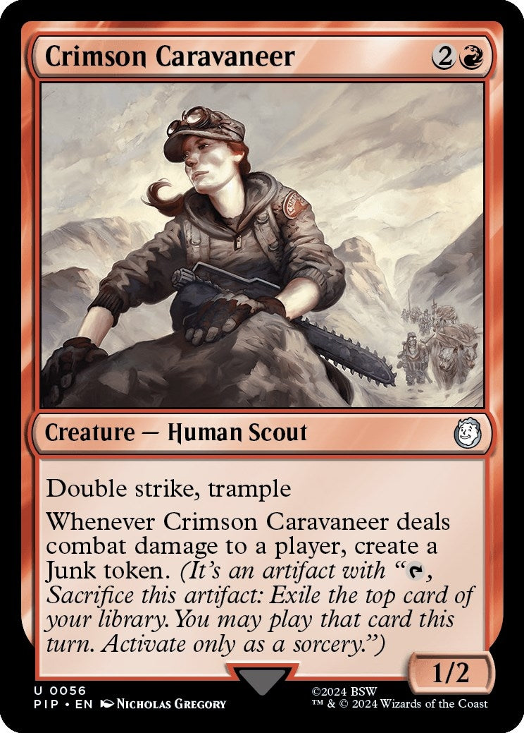 Image for Crimson Caravaneer (Universes Beyond: Fallout) (56) - Magic: The Gathering