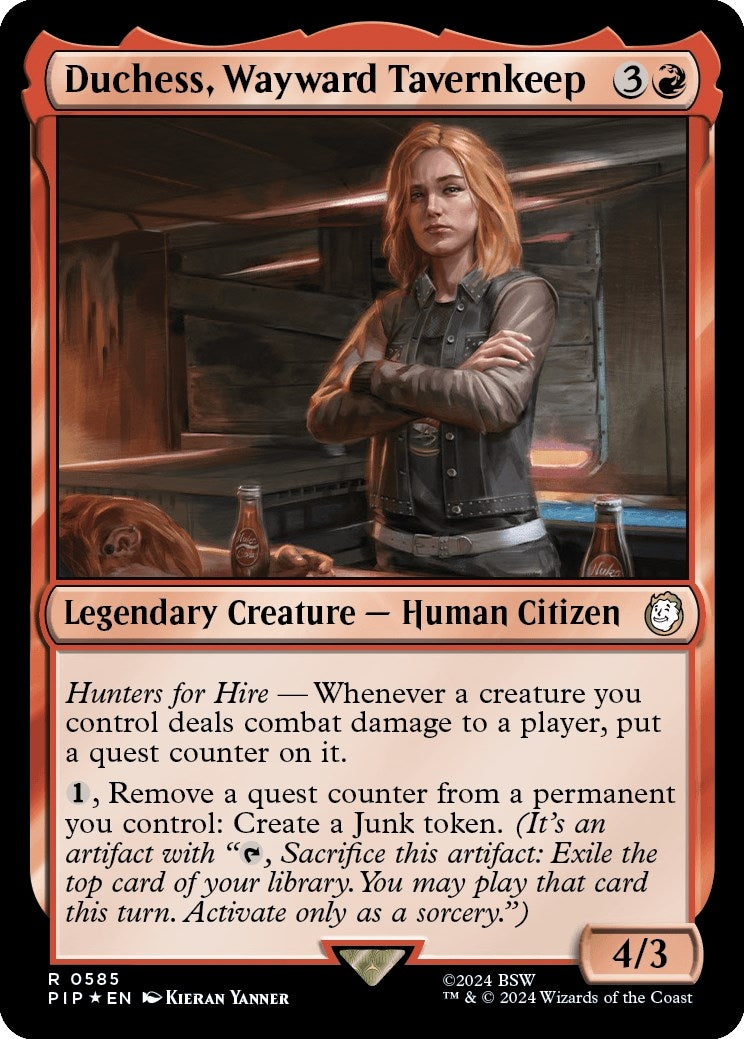 Image for Duchess, Wayward Tavernkeep (Surge Foil) (Universes Beyond: Fallout) (585) - Magic: The Gathering