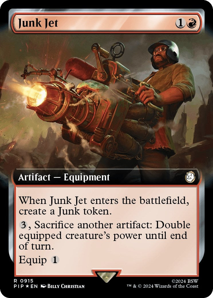Image for Junk Jet (Extended Art) (Surge Foil) (Universes Beyond: Fallout) (915) - Magic: The Gathering