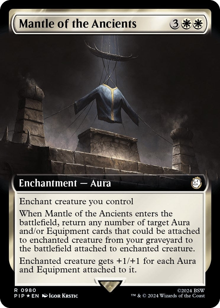 Image for Mantle of the Ancients (Extended Art) (Surge Foil) (Universes Beyond: Fallout) (980) - Magic: The Gathering