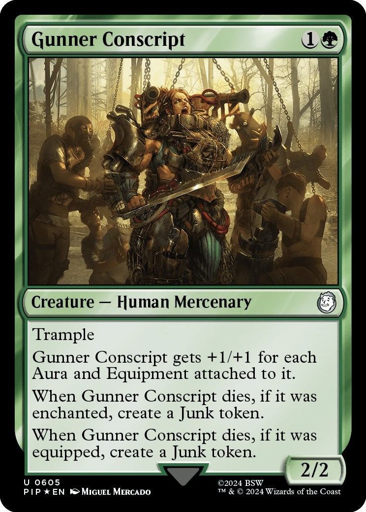 Image for Gunner Conscript (Surge Foil) (Universes Beyond: Fallout) (605) - Magic: The Gathering
