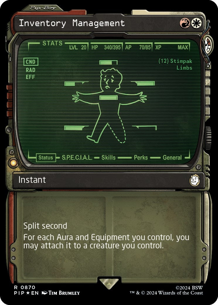 Image for Inventory Management (Showcase) (Surge Foil) (Universes Beyond: Fallout) (870) - Magic: The Gathering