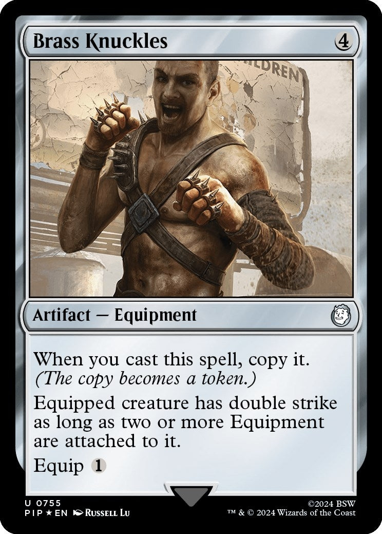 Image for Brass Knuckles (Surge Foil) (Universes Beyond: Fallout) (755) - Magic: The Gathering