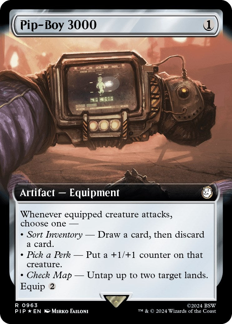 Image for Pip-Boy 3000 (Extended Art) (Surge Foil) (Universes Beyond: Fallout) (963) - Magic: The Gathering