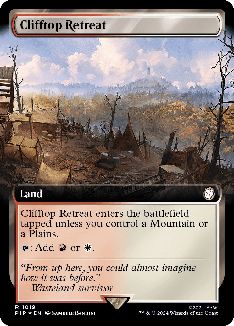 Image for Clifftop Retreat (Extended Art) (Surge Foil) (Universes Beyond: Fallout) (1019) - Magic: The Gathering