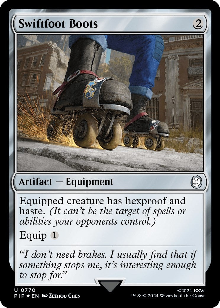 Image for Swiftfoot Boots (Surge Foil) (Universes Beyond: Fallout) (770) - Magic: The Gathering