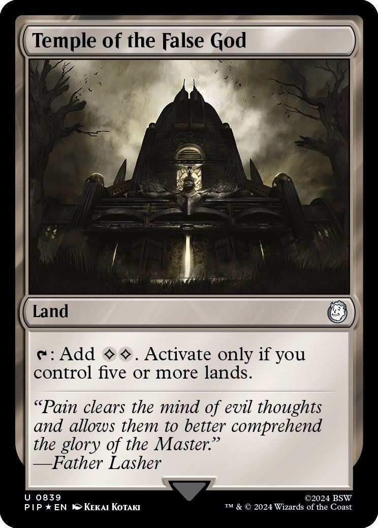 Image for Temple of the False God (Surge Foil) (Universes Beyond: Fallout) (839) - Magic: The Gathering