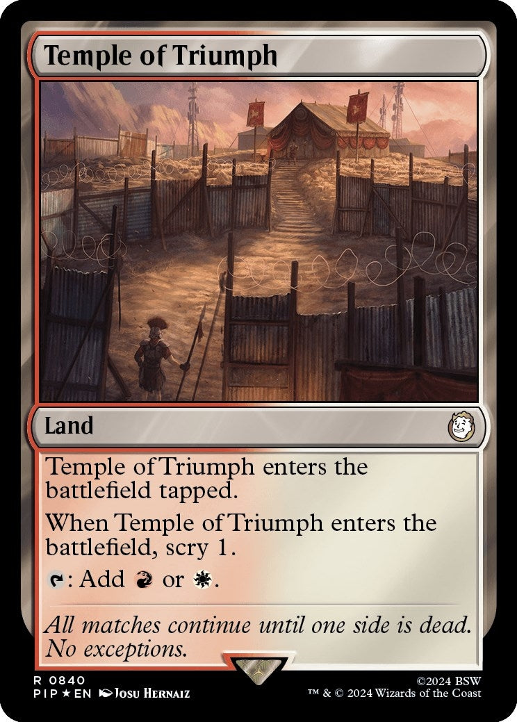 Image for Temple of Triumph (Surge Foil) (Universes Beyond: Fallout) (840) - Magic: The Gathering