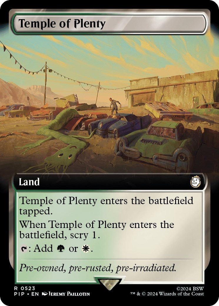 Image for Temple of Plenty (Extended Art) (Universes Beyond: Fallout) (523) - Magic: The Gathering