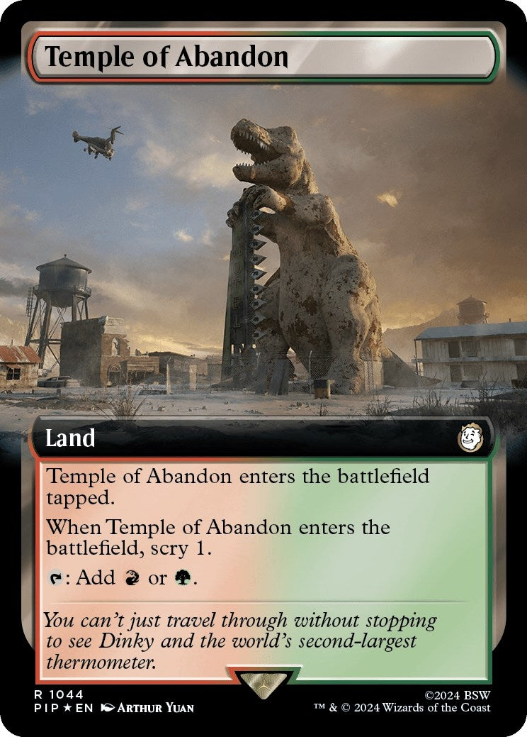 Image for Temple of Abandon (Extended Art) (Surge Foil) (Universes Beyond: Fallout) (1044) - Magic: The Gathering