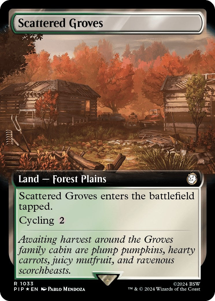 Image for Scattered Groves (Extended Art) (Surge Foil) (Universes Beyond: Fallout) (1033) - Magic: The Gathering
