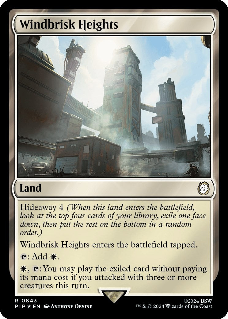 Image for Windbrisk Heights (Surge Foil) (Universes Beyond: Fallout) (843) - Magic: The Gathering