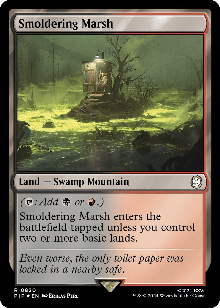 Image for Smoldering Marsh (Surge Foil) (Universes Beyond: Fallout) (820) - Magic: The Gathering