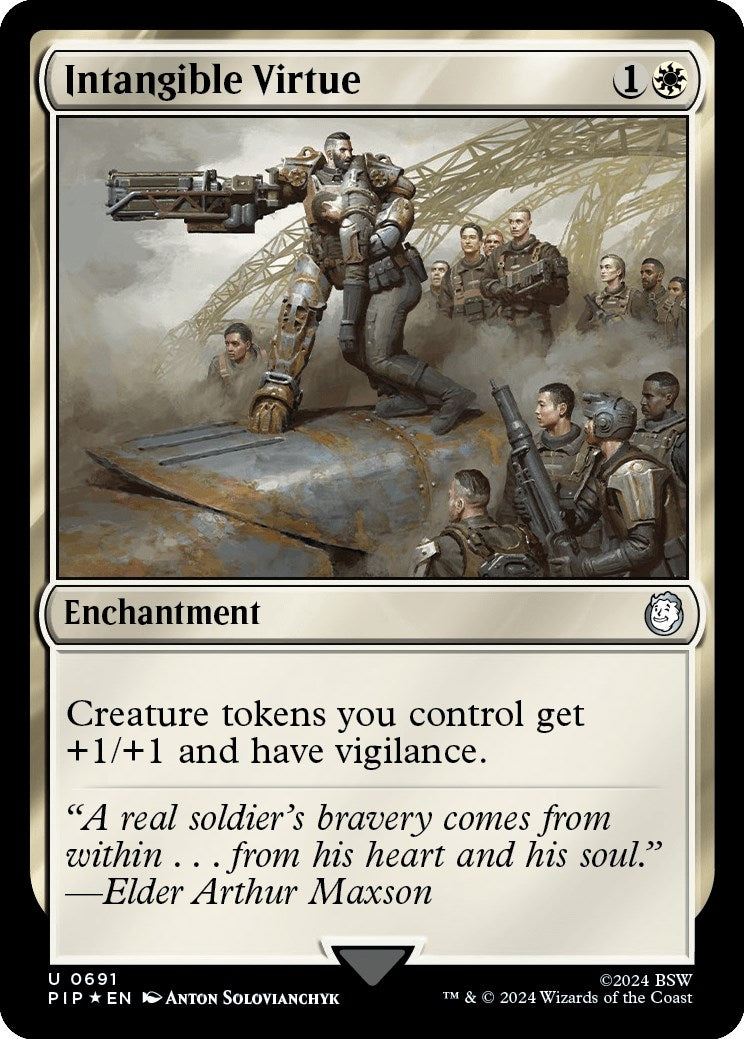 Image for Intangible Virtue (Surge Foil) (Universes Beyond: Fallout) (691) - Magic: The Gathering