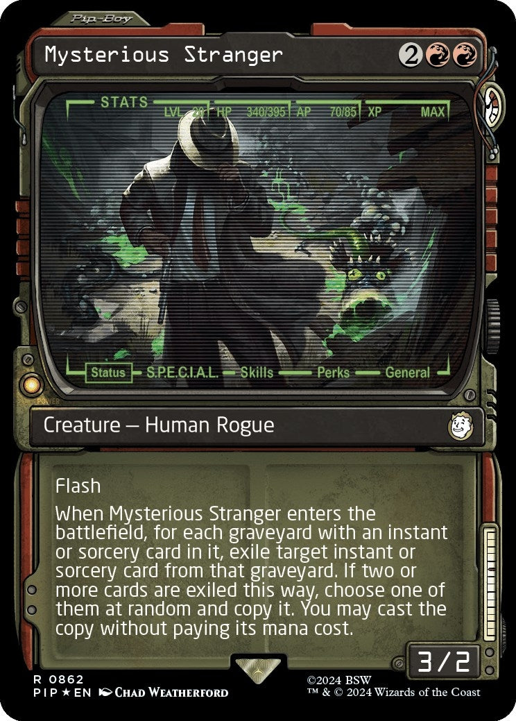 Image for Mysterious Stranger (Showcase) (Surge Foil) (Universes Beyond: Fallout) (862) - Magic: The Gathering