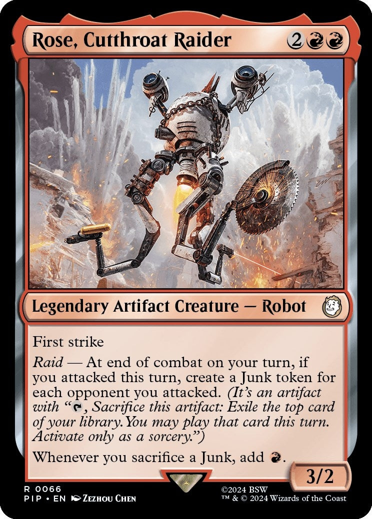 Image for Rose, Cutthroat Raider (Universes Beyond: Fallout) (66) - Magic: The Gathering