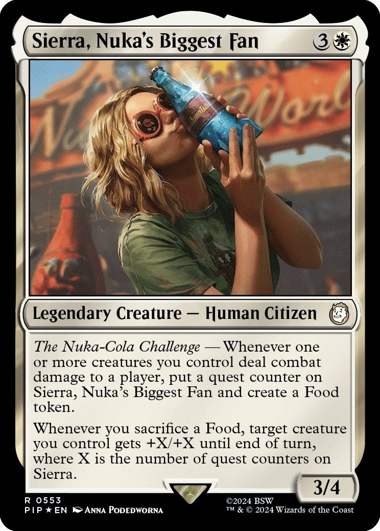 Image for Sierra, Nuka's Biggest Fan (Surge Foil) (Universes Beyond: Fallout) (553) - Magic: The Gathering