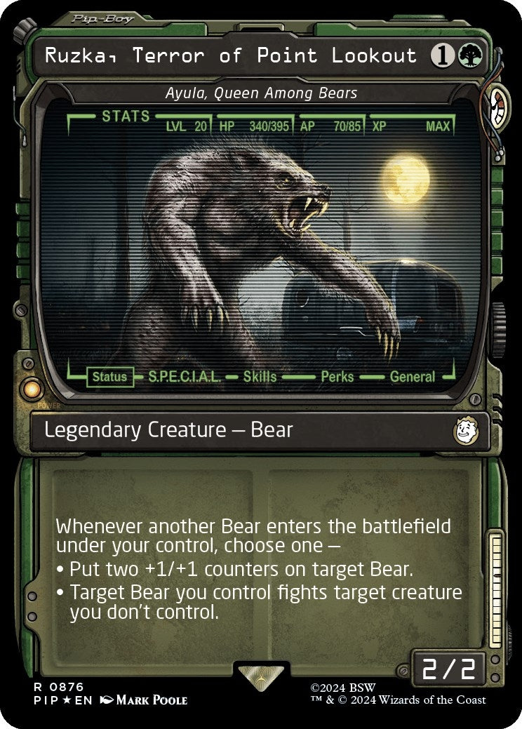 Image for Ruzka, Terror of Point Lookout - Ayula, Queen Among Bears (Showcase) (Surge Foil) (Universes Beyond: Fallout) (876) - Magic: The Gathering