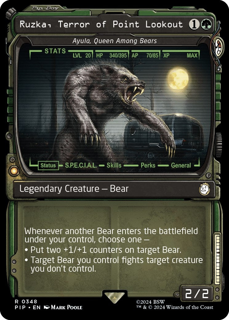 Image for Ruzka, Terror of Point Lookout - Ayula, Queen Among Bears (Showcase) (Universes Beyond: Fallout) (348) - Magic: The Gathering