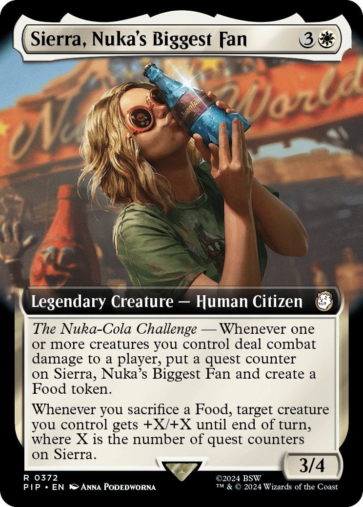 Image for Sierra, Nuka's Biggest Fan (Extended Art) (Universes Beyond: Fallout) (372) - Magic: The Gathering