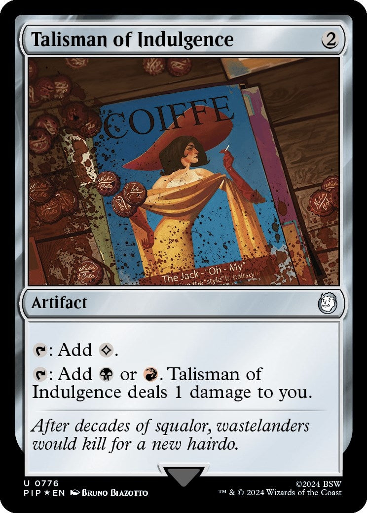 Image for Talisman of Indulgence (Surge Foil) (Universes Beyond: Fallout) (776) - Magic: The Gathering