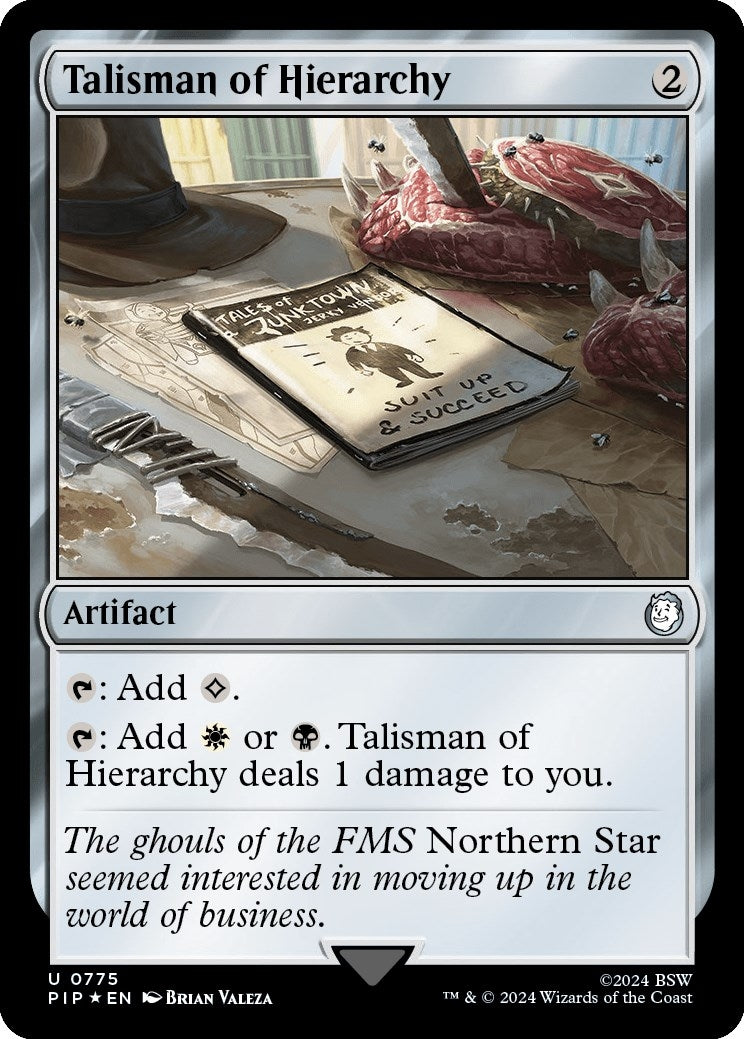Image for Talisman of Hierarchy (Surge Foil) (Universes Beyond: Fallout) (775) - Magic: The Gathering