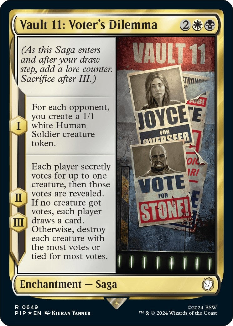 Image for Vault 11: Voter's Dilemma (Surge Foil) (Universes Beyond: Fallout) (649) - Magic: The Gathering