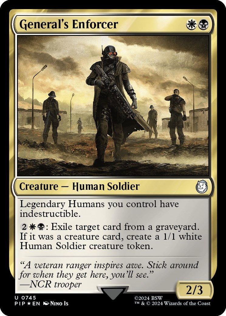 Image for General's Enforcer (Surge Foil) (Universes Beyond: Fallout) (745) - Magic: The Gathering