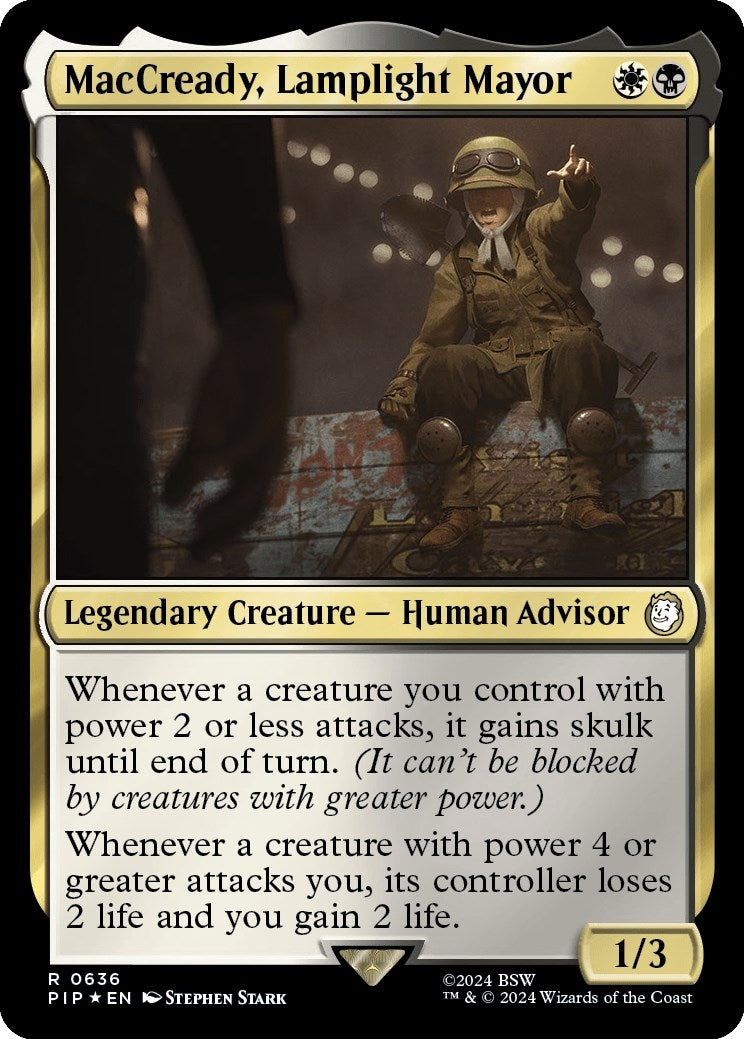 Image for MacCready, Lamplight Mayor (Surge Foil) (Universes Beyond: Fallout) (636) - Magic: The Gathering
