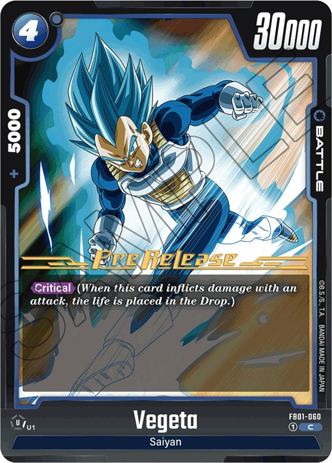 Image for Vegeta - FB01-060 (Awakened Pulse Pre-Release Cards) (FB01-060) - Dragon Ball Super: Fusion World