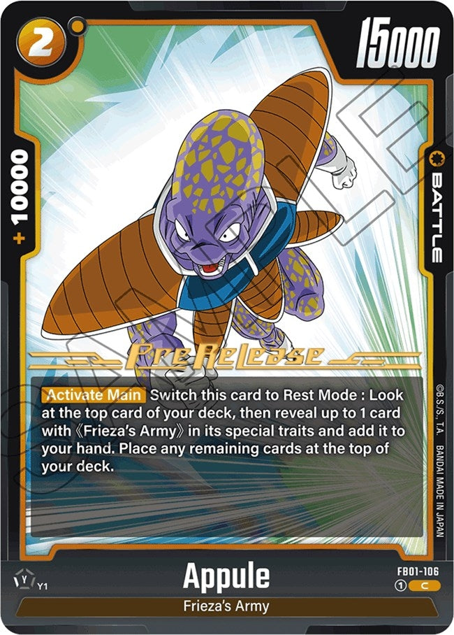 Image for Appule (Awakened Pulse Pre-Release Cards) (FB01-106) - Dragon Ball Super: Fusion World