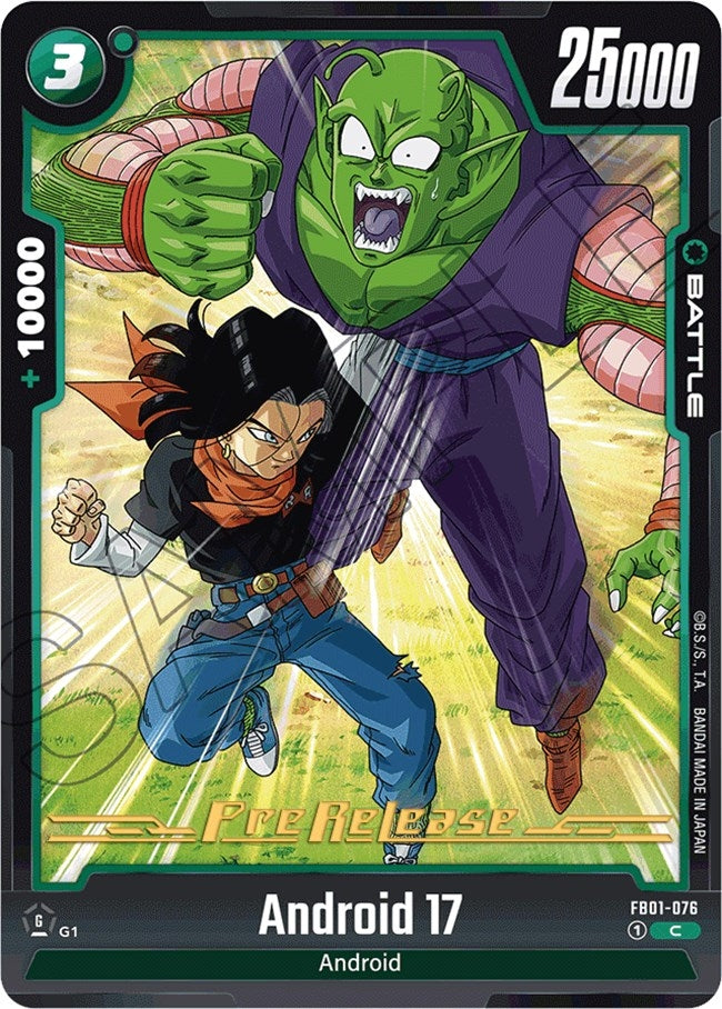 Image for Android 17 - FB01-076 (Awakened Pulse Pre-Release Cards) (FB01-076) - Dragon Ball Super: Fusion World