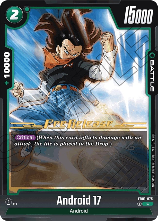 Image for Android 17 - FB01-075 (Awakened Pulse Pre-Release Cards) (FB01-075) - Dragon Ball Super: Fusion World
