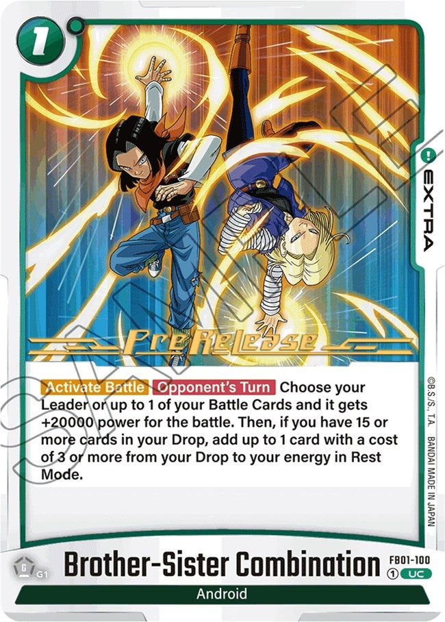 Image for Brother-Sister Combination (Awakened Pulse Pre-Release Cards) (FB01-100) - Dragon Ball Super: Fusion World